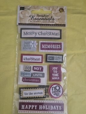 Sandylion Essentials Christmas Sticker Pack - Red, White, Gray